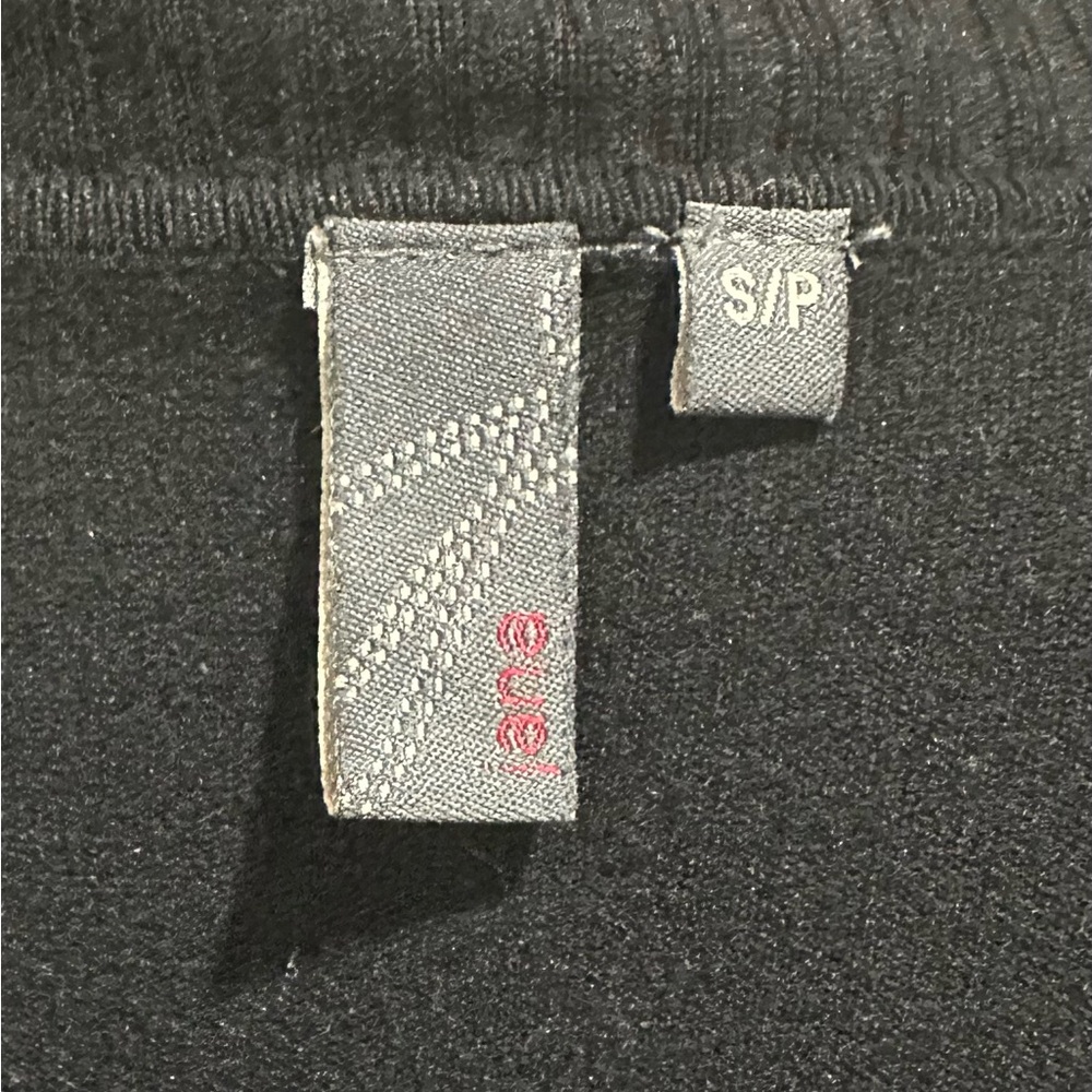 Black Zippered Cardigan with Button Accents - Size Small - Picture 7 of 8